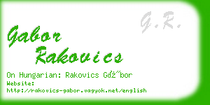 gabor rakovics business card